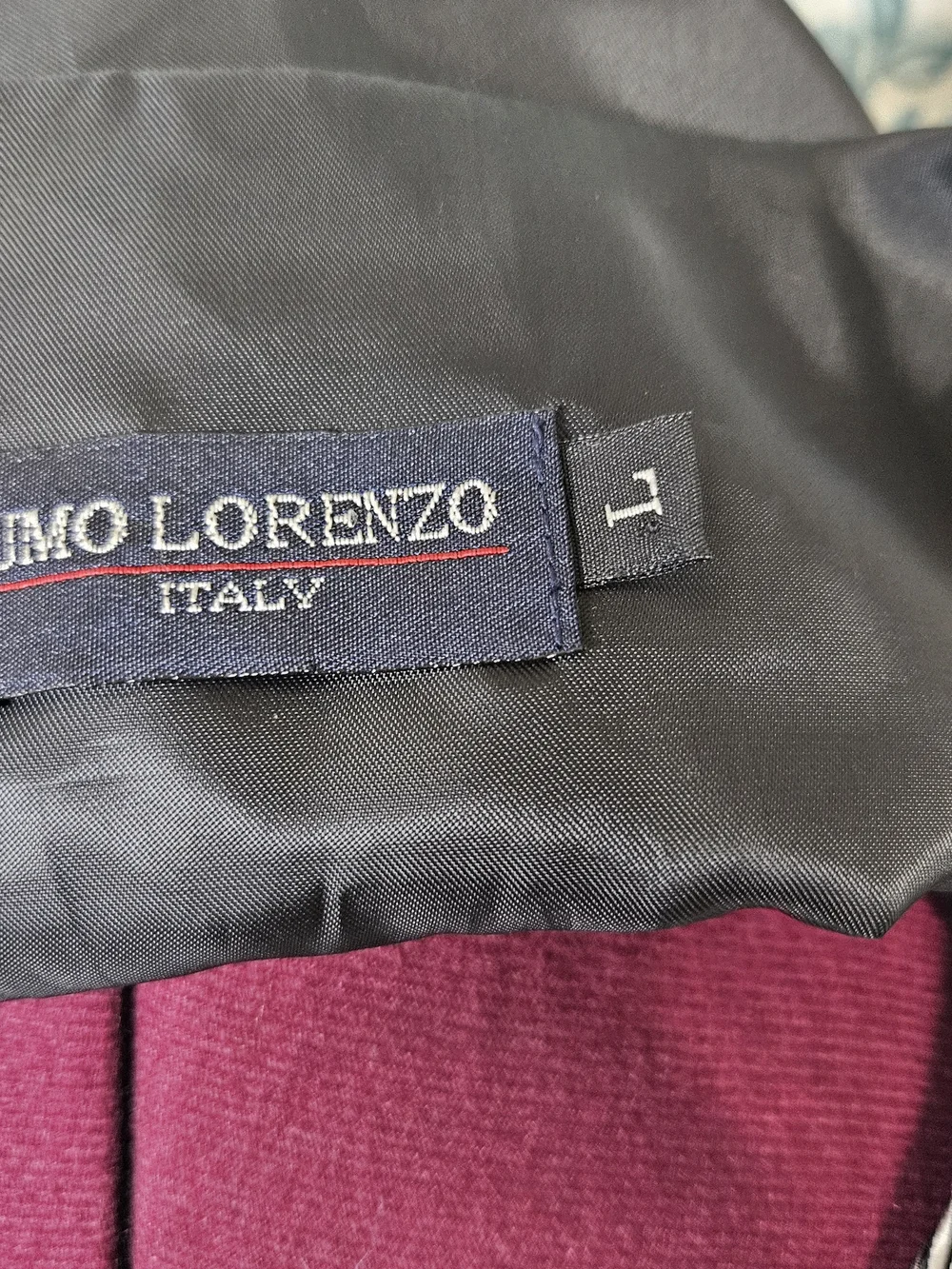 lorenzo Burgundy Vest with Black Trim